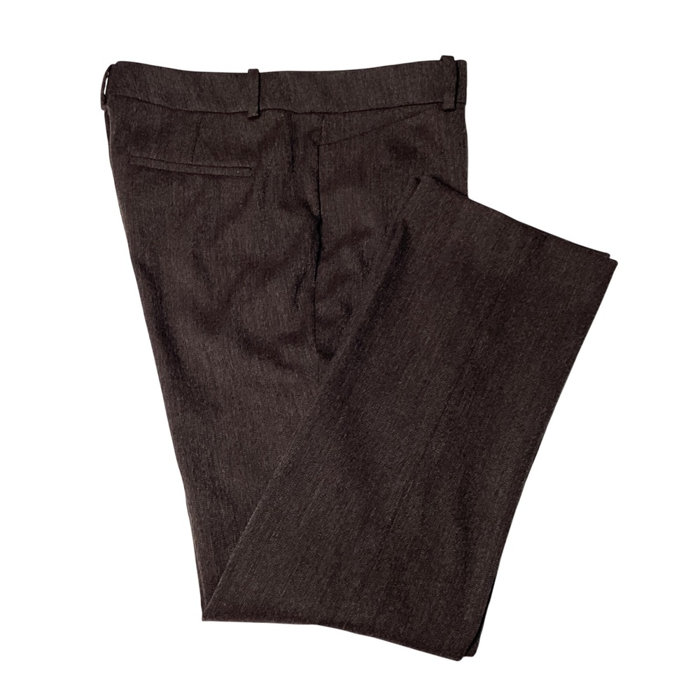 Ann Taylor Loft Marisa Dress Pants Womens 10P Brown Textured Straight Leg Office